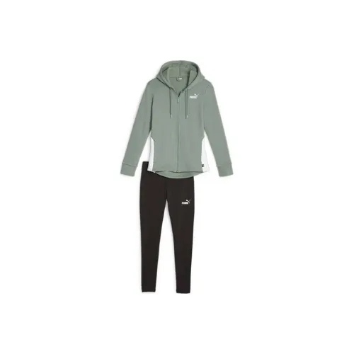 Puma Clothing Комплекты Зеленый Женские Повседневные костюмы
