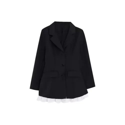 MO VOICE Длинное платье с длинными рукавами женское черное