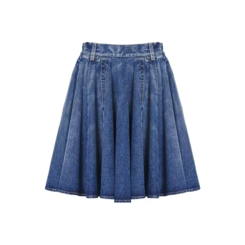 Alaia Джинсовые короткие юбки Женские Blue