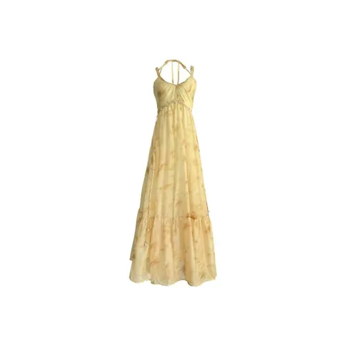 SECFLY OFFICIAL Slip Платье Женские Лимон