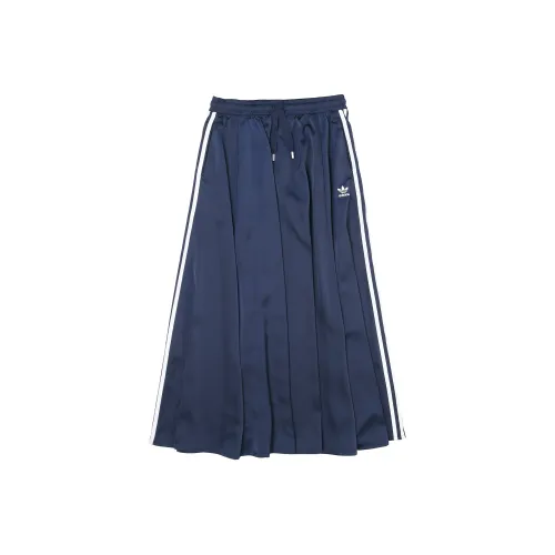 Adidas Originals Повседневный Длинный Юбка Японская версия Женская Темно-синий