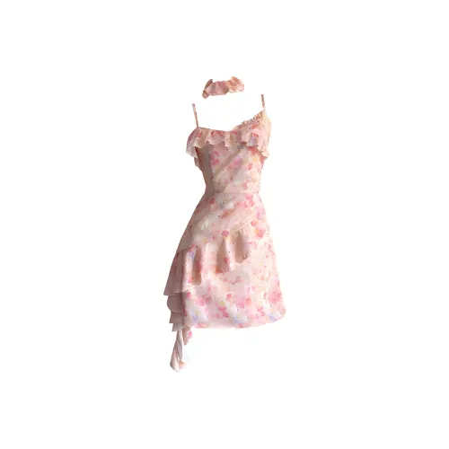 KKX Slip Платье Женские Масло Картины Многоцветный