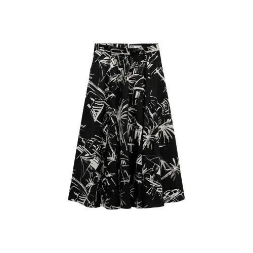 ZARA Черные Женские Повседневные Длинные Юбки