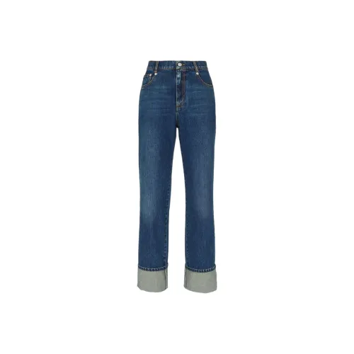Alexander McQueen Синие Женские Джинсы