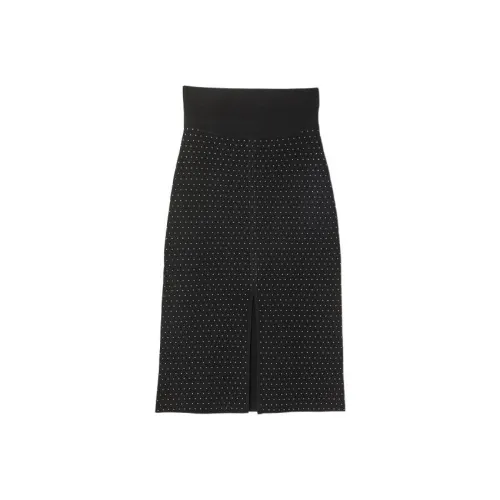 SANDRO Черные Женские Повседневные Длинные Юбки