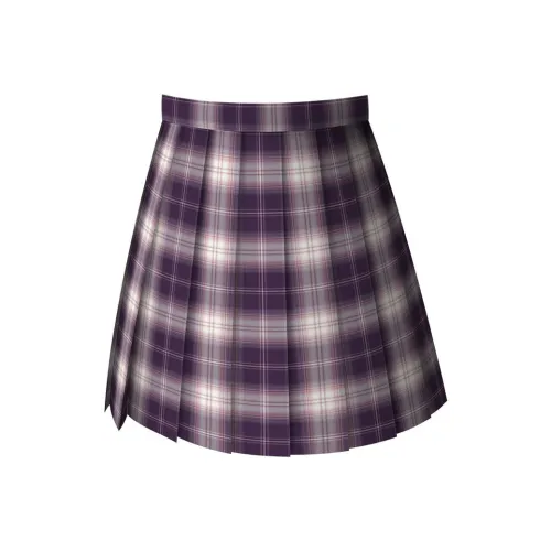 SHENBEI JK Повседневные короткие юбки Женские Клубничный Фиолетовый