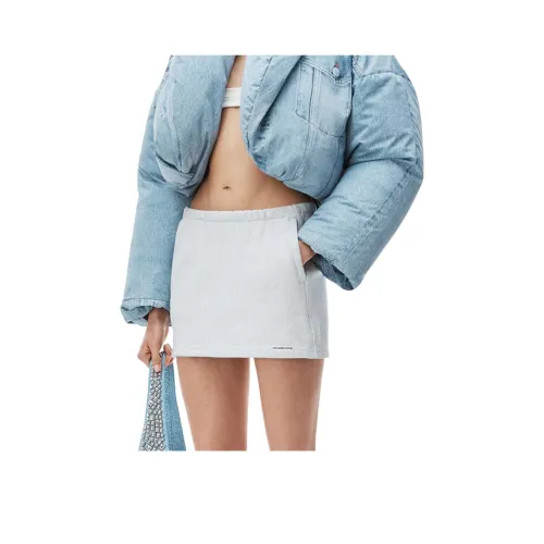 Alexander Wang SS24 Повседневные короткие юбки Женские Серый