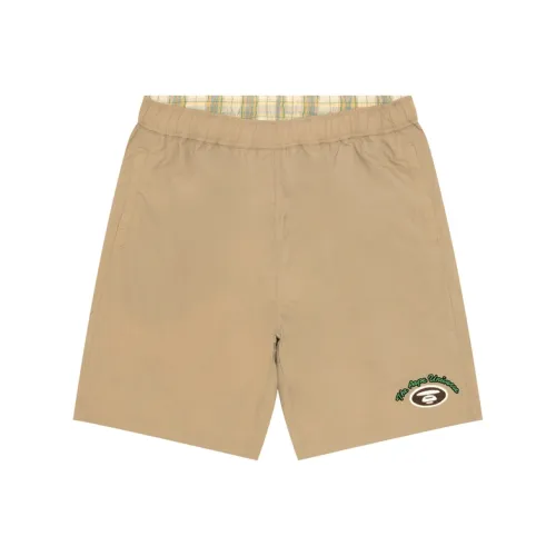 AAPE Бежевый Коричневый IVM Мужские Повседневные Шорты