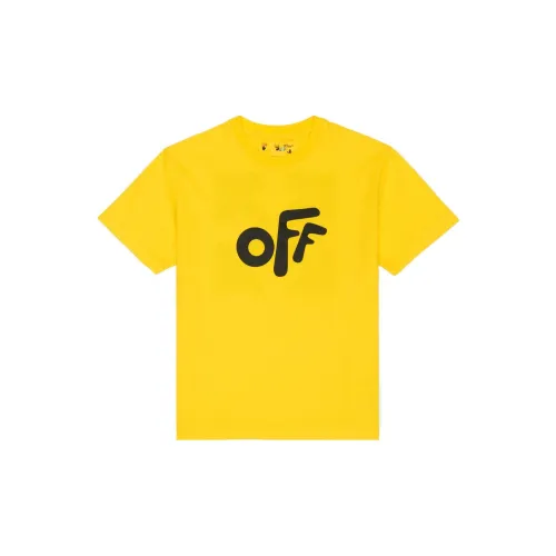 Off Белый SS22 Желтый Kids T Рубашки