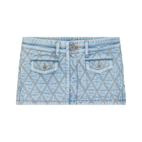 DIESEL Светло-синие Женские Джинсовые Короткие Юбки