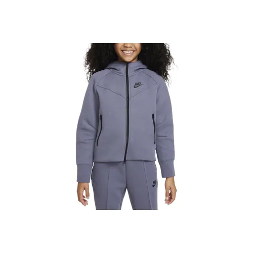nike Sportswear Tech Fleece Куртки и Пальто Детский Серый Фиолетовый