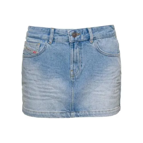 DIESEL Джинсовые короткие юбки Женские Синие