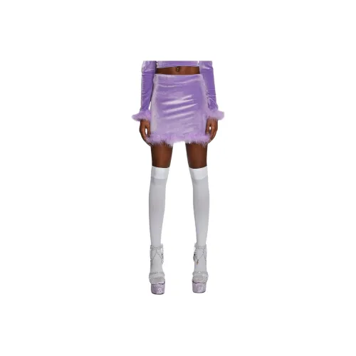 Dolls Kill Sugar Thrillz Filthy Femme Velvet Mini Skirt Повседневные Короткие Юбки Женские Фиолетовый Фиолетовый