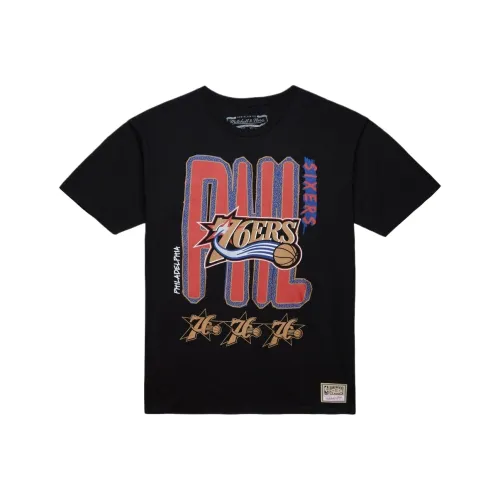 MITCHELL NESS 100% хлопок T-рубашка унисекс черная