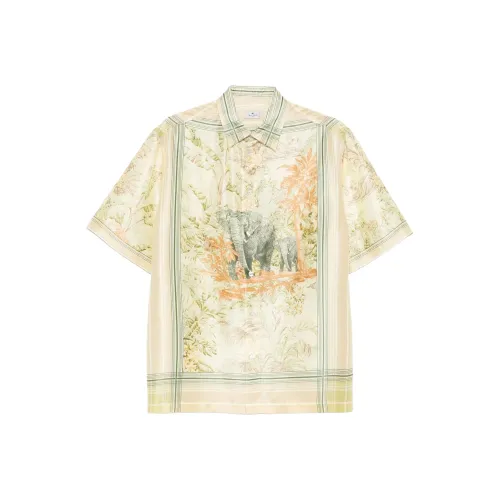 ETRO Светло-желтые мужские рубашки