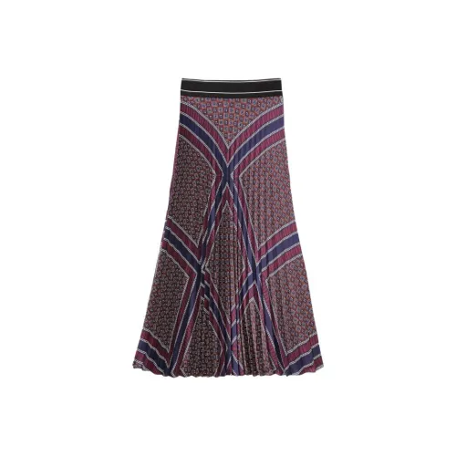 SANDRO G113/Многоцветный Женские Повседневные Длинные Юбки