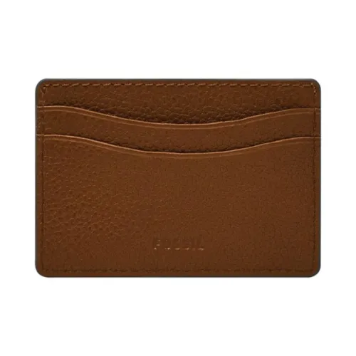 FOSSIL Натуральная кожа Держатель для карт Унисекс Коричневый