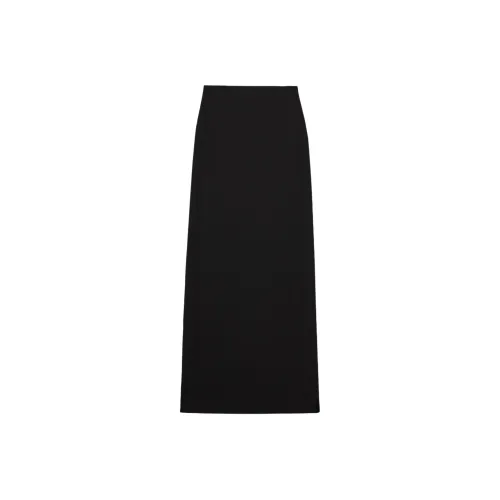 WARDROBE.NYC Черная женская повседневная длинная юбка