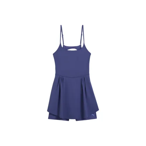 PUMA Sleeveless Dress Women's Blue PUMA Сливано-рукавное платье женское синее