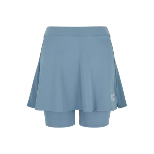 EMPORIO ARMANI EA7 SS24 Повседневные короткие юбки Женские Серый Синий