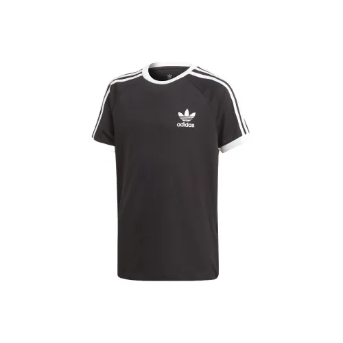 adidas originals Shamrock Retro Stripes Черная Детская Футболка