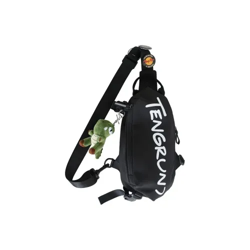 Worm's Home Нейлоновая Сумка Sling Унисекс Черный Белый