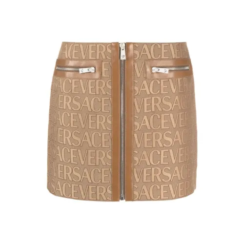 VERSACE Повседневные короткие юбки Женские Коричневый
