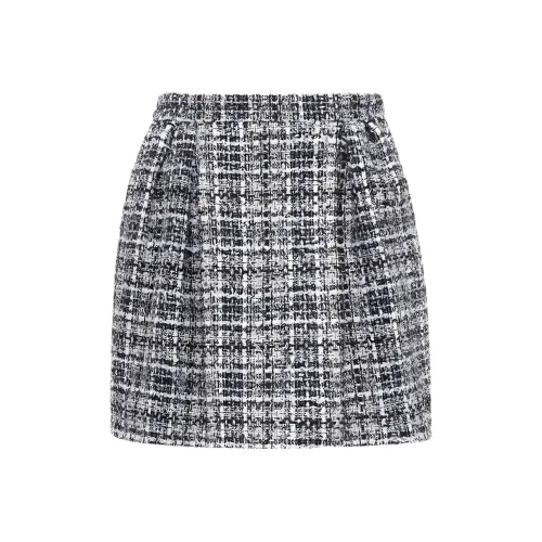 Alessandra Rich PF24 Повседневные короткие юбки Женская Белая Черная