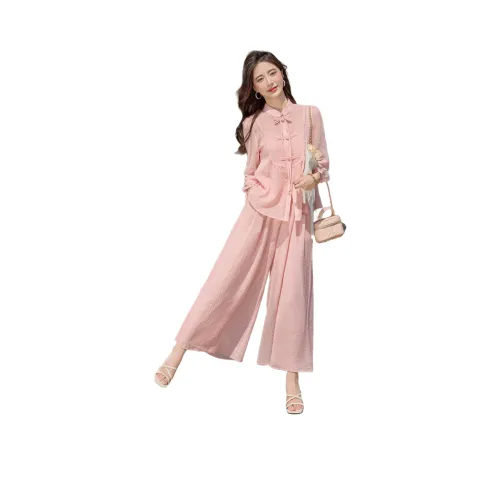 MJ Повседневный костюм женский 3 штуки розовый