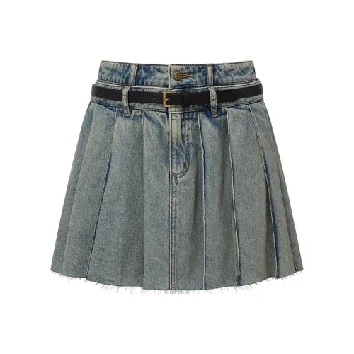 d'zzit Повседневные короткие юбки Женские Blue