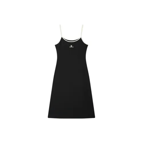 EICHITOO Slip Платье Женское Черное с отделкой