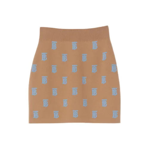 Burberry SS23 Повседневные короткие юбки Женские CAMEL