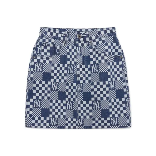 MLB New York Yankees Джинсовые короткие юбки Женские Синий