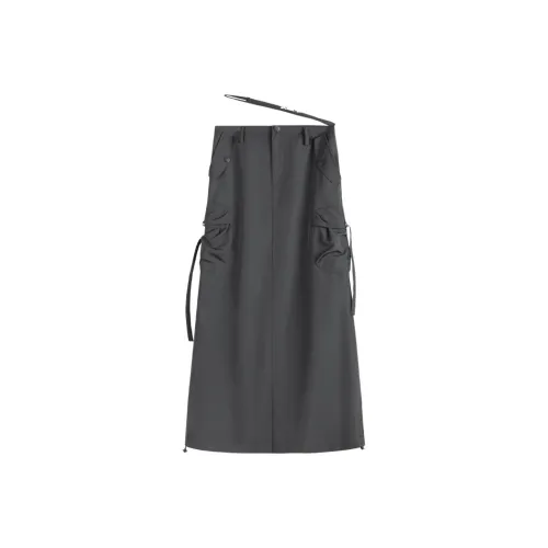 SENCE LA Серый Женские Повседневные Длинные Юбки