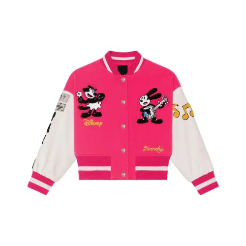 GIVENCHY Куртки Пальто OSWALD VARSITY Куртка из Флиса Розового цвета для Детей