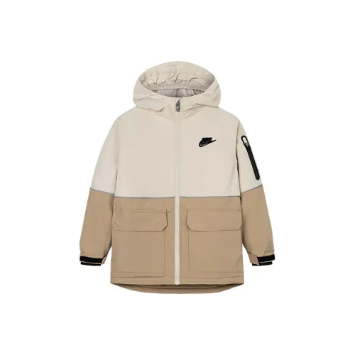 Nike Хлопковый пуховик Белый песок для детей 3-7 лет