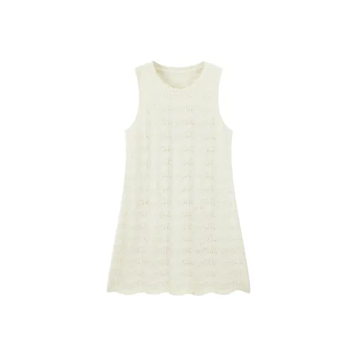 LEDIN Без рукавов Платье Женское Лимонный глазурь Желтый