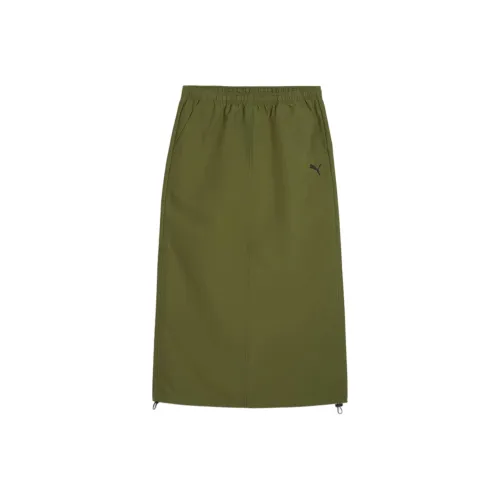 PUMA DARE TO Повседневный Длинный Юбка Женские Зеленый