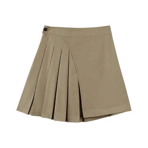 MIGU Хаки Женские Повседневные Короткие Юбки