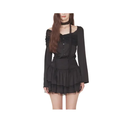 NOT YOUR ROSE FW24 Chloe Блузка Повседневный Костюм Женская Черная