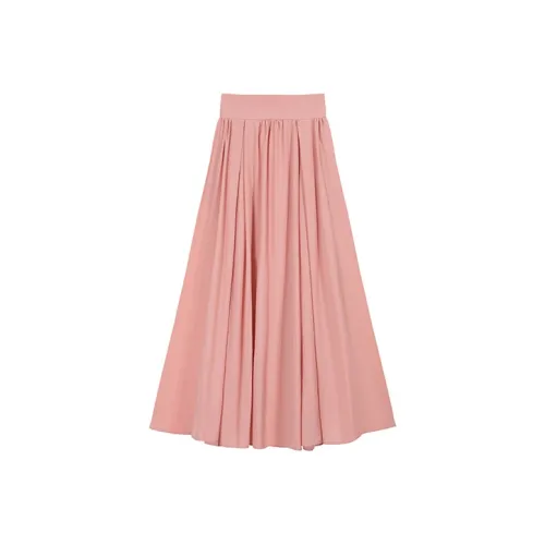 ETSE Повседневный Длинный Юбка Женская Оранжевая Розовая