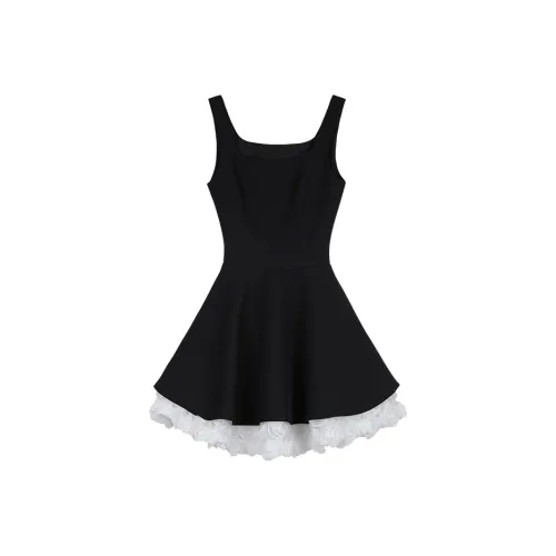 Slip Платье Женское Черное Белое