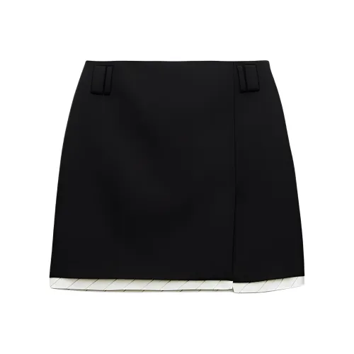 ZARA ZW Series Черные Женские Повседневные Короткие Юбки