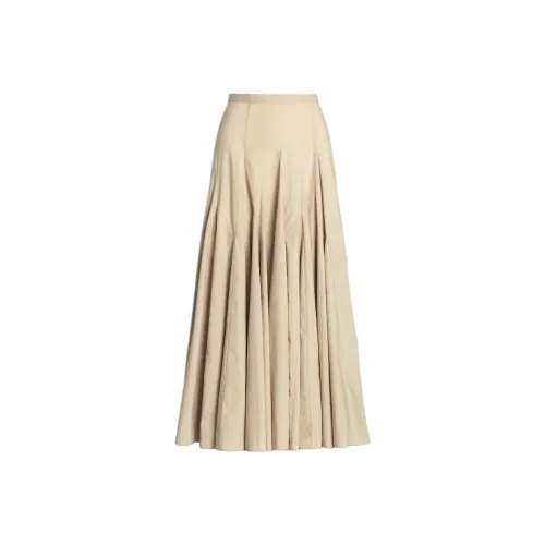 Ralph Lauren Collection SS24 Повседневный Длинный Юбка Женская Светлый Рыжевато-коричневый