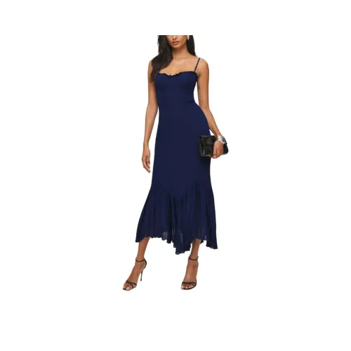 REFORMATION Aiko Платье Slip Платье Женские Danube Синий