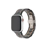 Черный Розовый Золотой/Пять Бусин Керамика Взаимодействующие Нержавеющий Стальной Ремешок