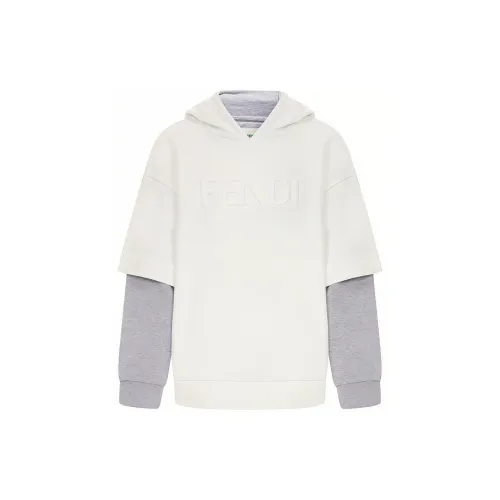 FENDI Свитшот Серый Белый Детский