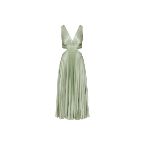 Aritzia SS24 Ten Showpiece Satin Dress Slip Dress Women's Silver Шалфейно-зеленый