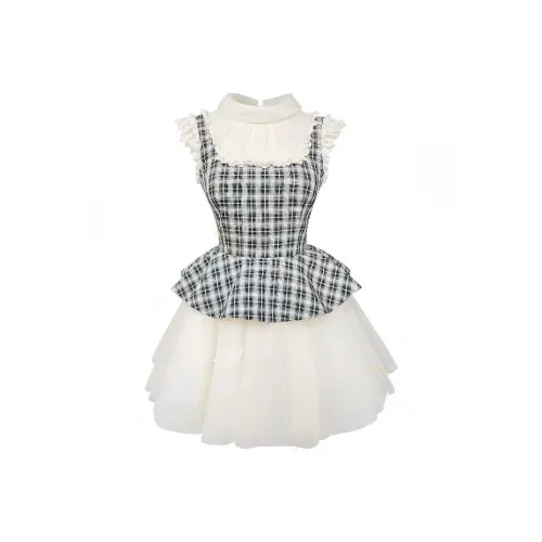 PLAY BUSH Без рукавов Платье Женское Айвори