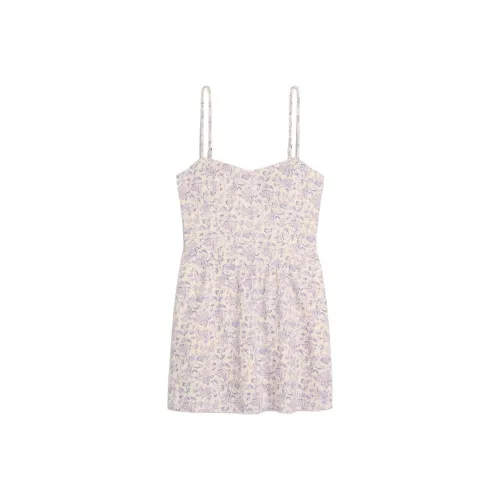 Hollister Slip Платье Женское Облачный Белый С принтом по всей поверхности